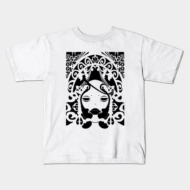 Grimoire Weiss (Black on White) Kids T-Shirt by SJBTees